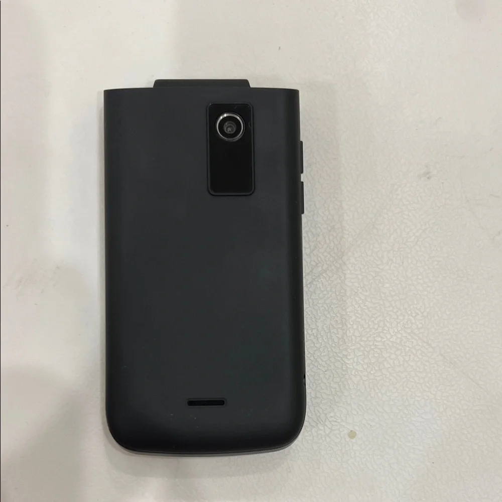 Black Flip Cell Phone with Large Button Keypad